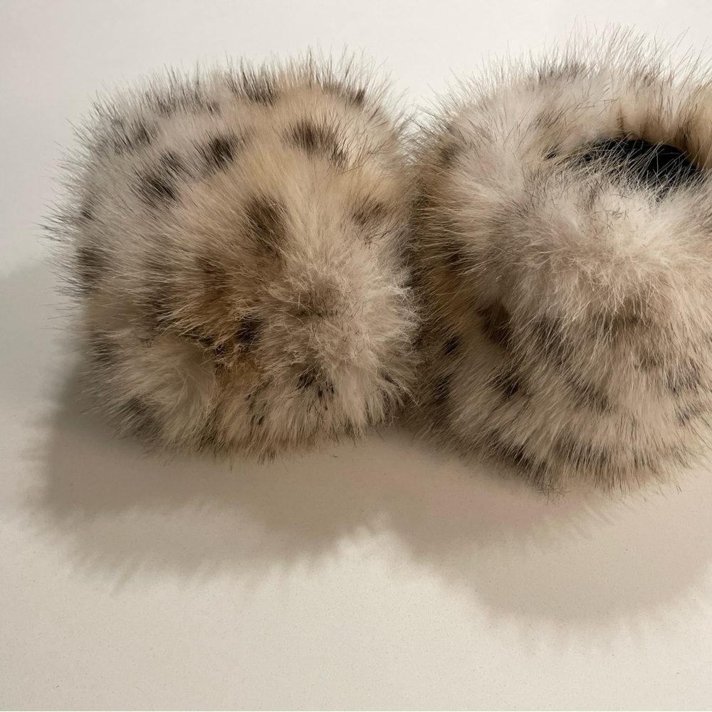 Faux Fur Cuffs in Cream and Black - Picture 11 of 12